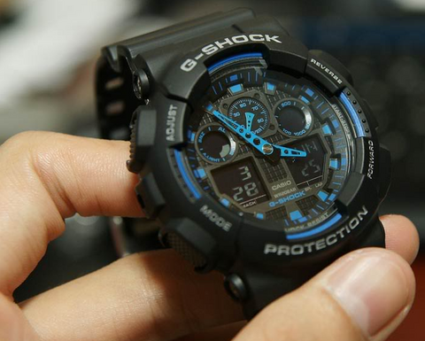 casio 卡西欧 g-shock ga-100-1a2 双显运动石英男表509元包邮