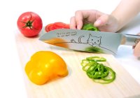 东亚金属 三徳包丁 770-305 猫咪图案 17cm 轻便多功能菜刀