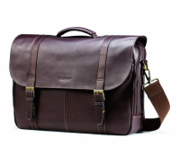 Samsonite 新秀丽 Colombian Leather Flapover 男款真皮公文包