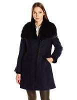 限尺码:Via Spiga Asymmetrical Coat 女士羊毛大衣