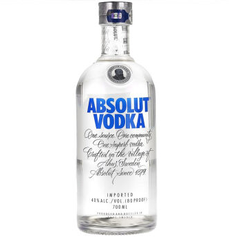 移动端 absolut vodka 绝对伏特加 原味 700ml 85元,可3件8折