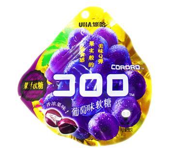 uha 悠哈 葡萄味果汁软糖 52g*13袋 60.4元包邮(双重优惠)