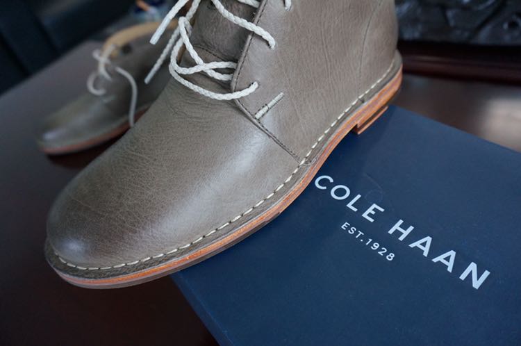 cole haan glenn chukka可汗男鞋真皮休闲鞋沙漠靴短靴us8