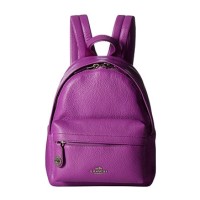 COACH 蔻驰 Polished Pebble Leather Mini Campus 女士双肩包