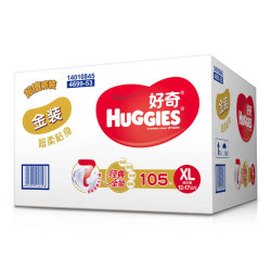 HUGGIES 好奇 金装 超柔贴身纸尿裤 XL105片 *2件