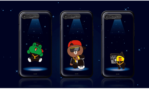 新品发售linefriendsiphone77plus闪光手机壳布朗熊可妮兔莎莉