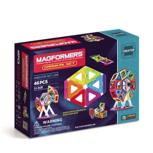 便于收纳的磁力积木：Magformers 麦格弗 Carnival Set 摩天轮套组 开箱