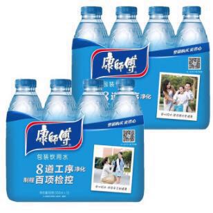 限安徽江苏：康师傅包装饮用水550ml*12瓶整包 水