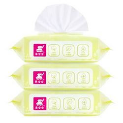 象宝宝（elepbaby）婴儿湿巾 新生儿宝宝手口湿纸巾 儿童湿巾带盖 80抽*6包 *2件