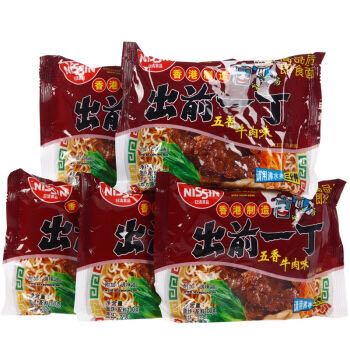 香港进口 NISSIN 出前一丁 五香牛肉味 100g*5包