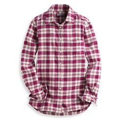 移动端:lativ 诚衣 女士法兰绒格子衬衫 39元_la