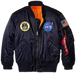 S 男士Youth NASA飞行员夹克 深蓝色(亚马逊自